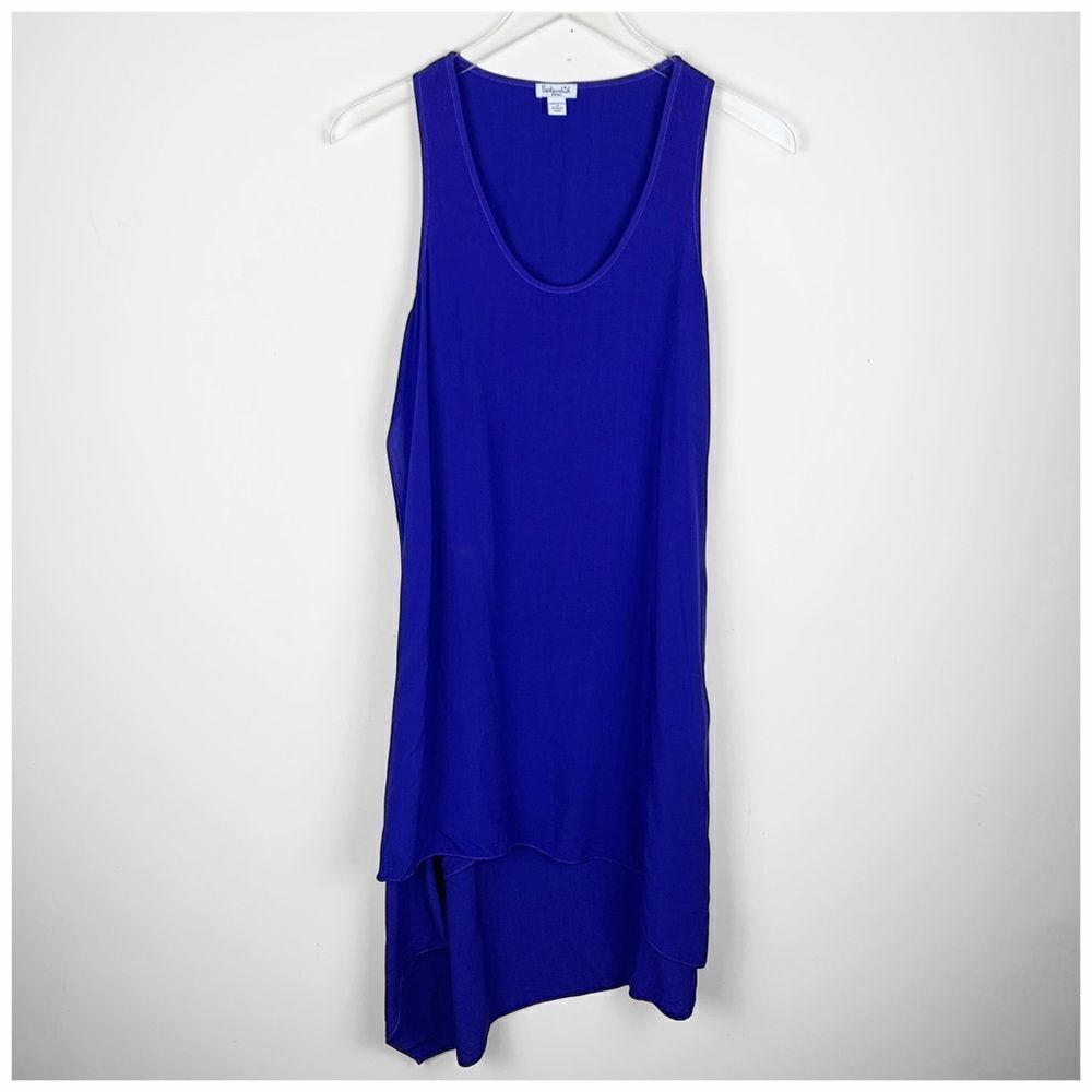 Splendid‎ Blue Layered Tank Dress Hi-low Sleeveless Small
